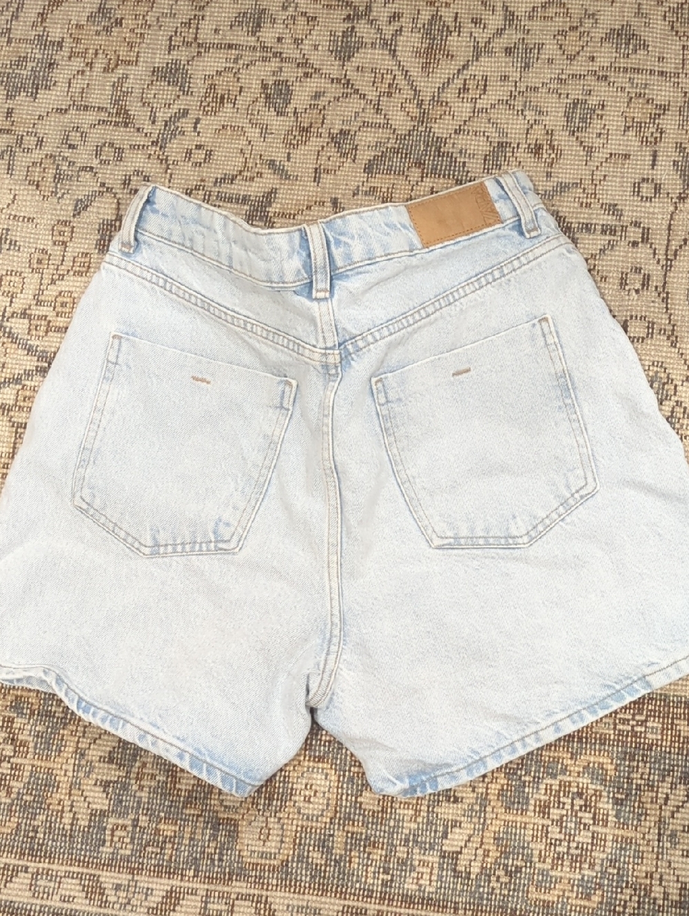 Zara High Rise Mom Jean Shorts